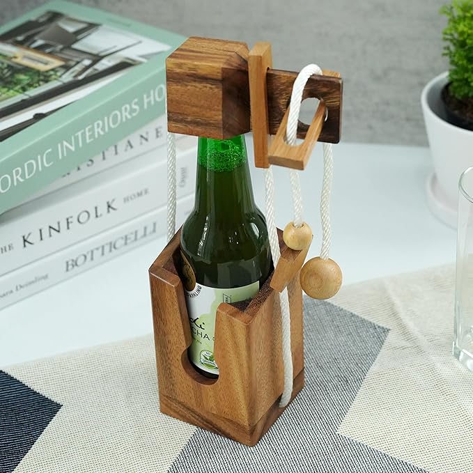 BSIRI Gifts Bottle Puzzles Games for Adults Party Brain Teaser Hard Puzzle Board Games for Adults Box Lover Funny Fit Bottle Game Gadgets 3D