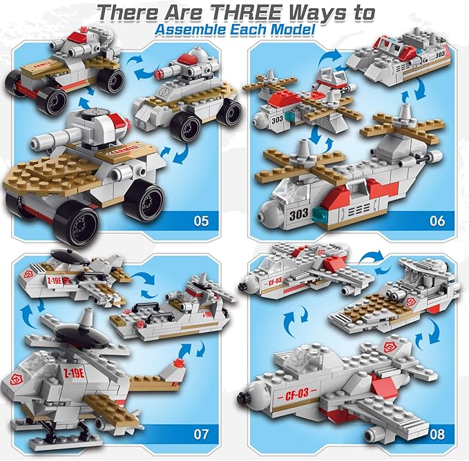 Sitodier STEM 811pcs Construction 25 in 1 Cruiser Ocean Ship Building Toy for 6+ Boys | 25 Models Engineering Building Bricks Kit for Ages 6-12