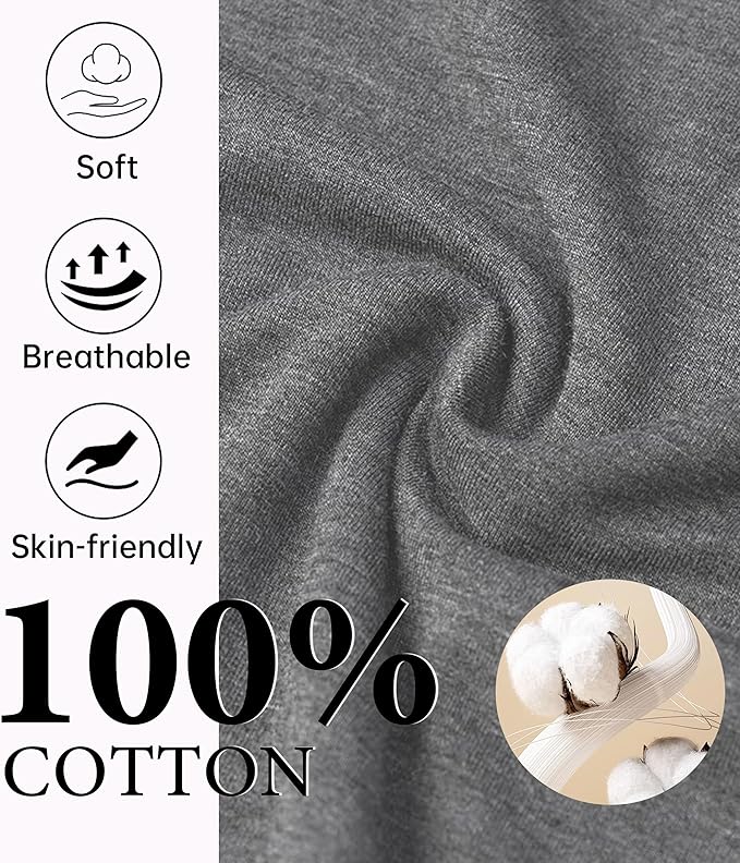 CF Womens 100% Cotton Pajamas Set Button Down Pjs Sets Short Sleeve Top & Long Pants Sleepwear Comfy Loungewear with Pockets
