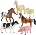 6PCS Farm Animal Toys for Kids 3-5 Realistic Plastic Farm Animal Figurines Educational Learning Toy for Toddlers Boys Girls Kids Farm Toys