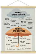 Fewgb Things I Can Control Umbrella Wall Art Poster Decor, Mental Health Hanging Poster Framed Hanger for Therapist Therapy Office Classroom, School Counselor Psychologist Office Picture Prints 12x16