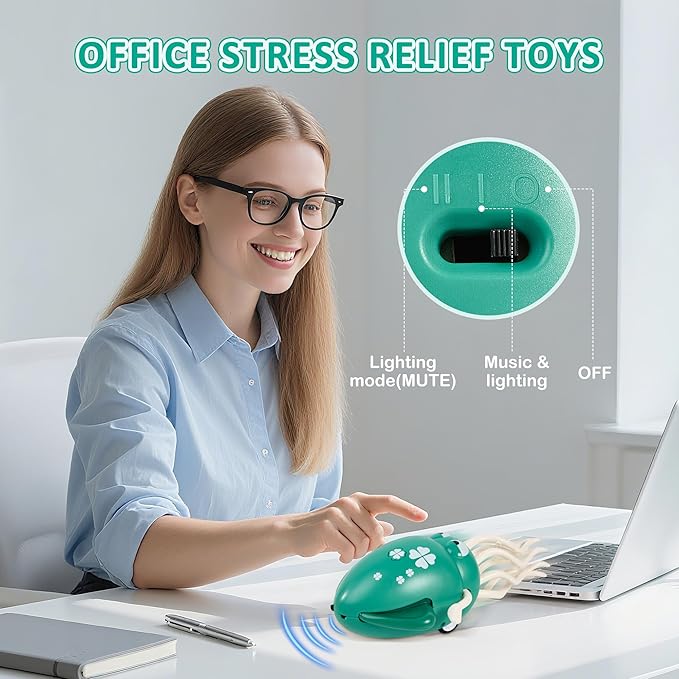 Magical Dancing Octopus Toy with LED Lights and Music, USB Rechargeable Tummy Time Toys, Automatic Dodging Crawling Toys, Suitable As a Birthday Gift for Children Aged 3 and Above (Green)