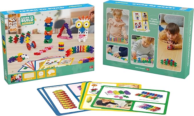 Plus-Plus - Learn to Build Big, Activity Set, 130 Pieces - Construction Building Stem Toy, Large Puzzle Blocks for Toddlers and Preschool