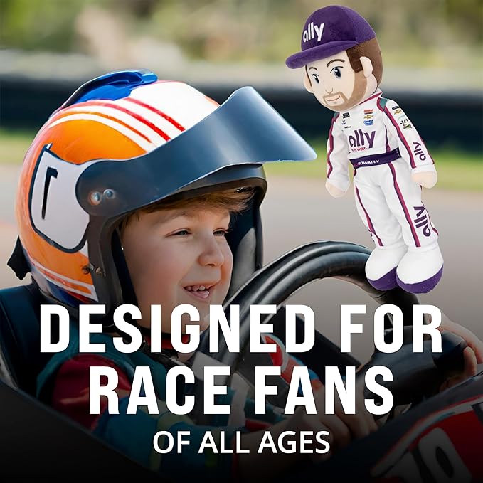 Playtime by Eimmie NASCAR-Themed Soft Baby Doll, 14-Inch Plush Racing Rag Doll for Kids, Hendrick Motorsports Alex Bowman Plush Figure, Fabric Stuffed Toy for All Ages