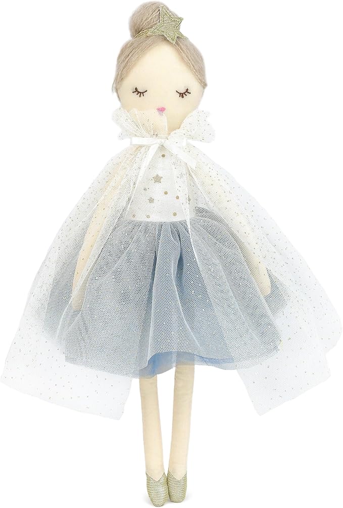 MON AMI Princess Doll Estelle – 15”, Soft & Elegant Stuffed Plush Princess Doll, Use as Toy or Room Decor, for Kids of All Ages