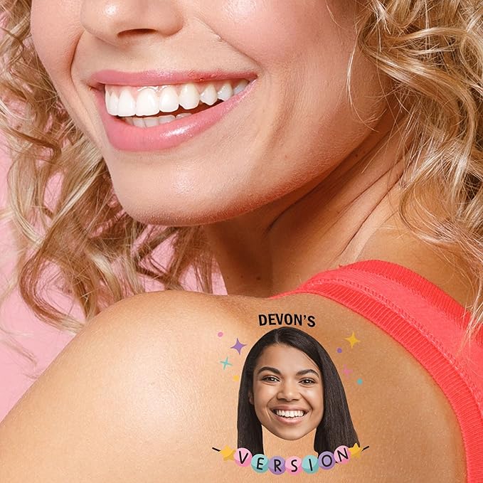 Big Dot of Happiness Custom Photo In My Party Era - Celebrity Concert Party Favors - Fun Face Temporary Tattoos - Set of 12