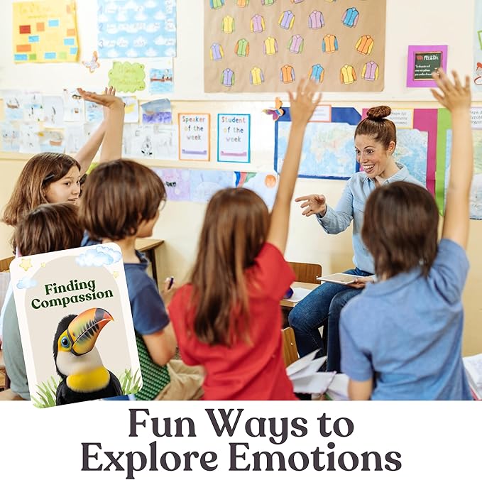 Emotion Explorers - 50 Exercises and Reflection Cards - Questions for Self Care, Stress and Social Anxiety Relief - Therapy Games for Children, Teens and Adults for Resilience and Emotional Agility