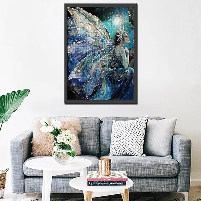 Tucocoo Elf Huge Wings Jigsaw Puzzles for Adults 1000 Pieces, Fairy Noble Goddess Art Jigsaw Puzzle Colorful DIY Puzzles for Home Decoration Gifts, Family Puzzle Perfect for Game Nights 27 x 20 inch