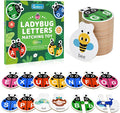 Ladybug Self Correcting Alphabet Puzzle: Letter Matching Games for Toddlers 3-5, 52pcs Double-Sided Montessori ABC Puzzles Cards Preschool Learning Activities Educational Toy Gift for Kids