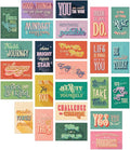 Vintage Word Art Mini Quote Cards / 2" x 3.5" Flat Business Card Size / 50 Uplifting Cards / 25 Small Motivational Encouragement Card Designs/Made In The USA