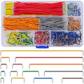 840 Pcs Breadboard Jumper Wires Kit, 14 Lengths Solderless Flexible Connecting Cables, Pre-Stripped & Pre-Formed Right Angles, for Arduino, DIY Electronic Projects, PCB Circuit Boards