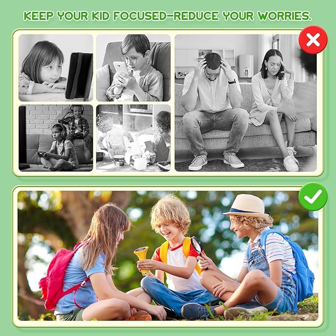 Kids Microscope - Ashfly 1000X Portable Microscope for Kids, Photo & Video Miniscope Pocket Microscope Gifts, 2'' Digital Screen | Ideal for Boys Girls Age 3-12