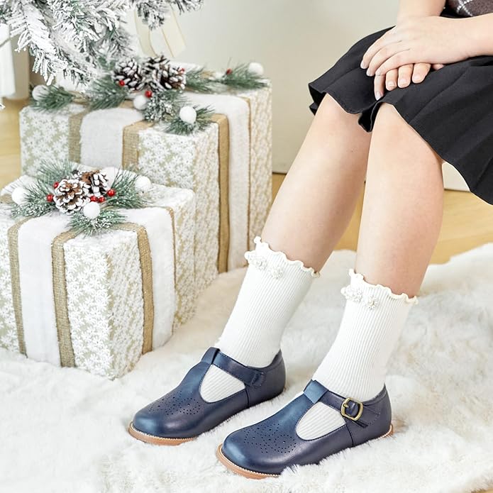 Felix & Flora Toddler Little Girl Mary Jane Dress Shoes - Ballet Flats for Girl Party School Shoes