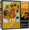 MaxRenard Game Jigsaw Puzzle 1000 Pieces and Up for Adult Toy Fine Art Collection Sunflowers by Vincent Willem Van Gogh