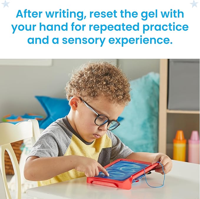 hand2mind Letter Tracing Sensory Pad, Reusable Handwriting Practice for Kids 3-5, Learn to Write, Letter Tracing Board, Toddler Writing Practice, Montessori Alphabet Toys, Preschool Learning Toys