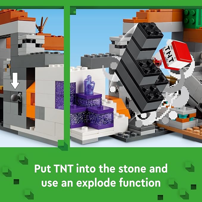 LEGO Minecraft The Badlands Mineshaft Video Game Toy, Mining Exploration Set with Minecraft Minifigures, Birthday Gift for Boys and Girls, Action Packed Minecraft Toy for Kids Ages 8 and Up, 21263
