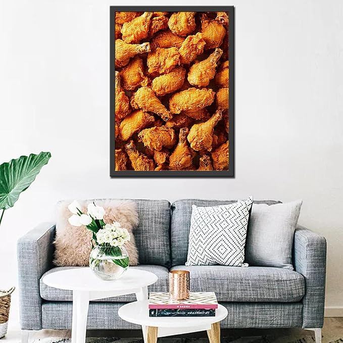 Tucocoo Fried Chicken Jigsaw Puzzles for Adults 1000 Pieces, Difficult Challenging Puzzles for Adults Snack Food Art DIY Crafts Puzzles for Home Decoration Gift, Family Puzzle Perfect for Game Nights