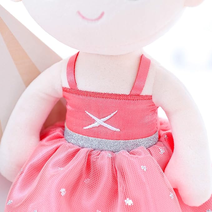 Gloveleya Baby Girl Gifts Dolls Soft Plush Toy Ballet Girl Doll Watermelon Red 13 Inches with Gift Box…