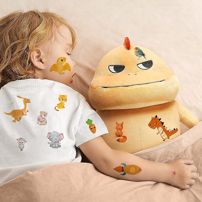 Temporary Tattoo Kids - 150 Sheets & 1700+ Patterns | Boosts Imagination/Creativity & Easy-Clean | Ideal for Party Favors, Arts & Crafts, Goodie Bags (Non-Toxic, Safe for Skin)