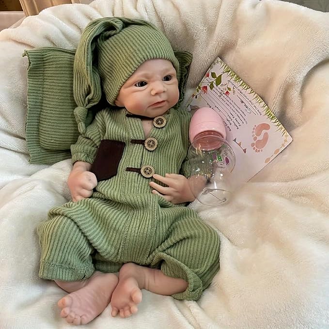 OtardDolls Reborn Baby Dolls, 18 Inch Full Silicone Baby Doll Real Looking Lifelike Realistic Newborn Baby Doll with Toy Accessories for Kids