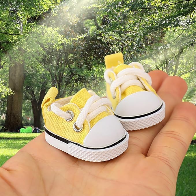 17cm Doll Shoes (No Doll), Mini Shoes Replacement, Cute Kawaii Fashion Shoes for 6.7inch Doll Suit, Shoes & Clothes Accessories for 1st/2nd/3rd Gen Doll Play & Display Yellow