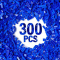 300 Piece Blue Bricks Bulk Assortment Pack, Blue Brick Accessories for Building with 12 Size, Compatible with Lego Parts and Pieces(Color: Blue)