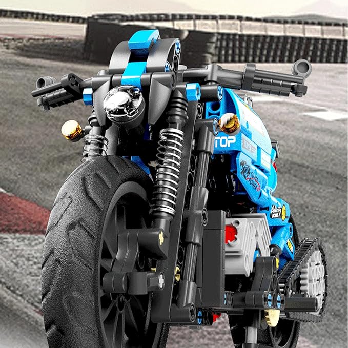 Techno-Mechanical Motorcycle Building Blocks Set, STEM Education Learning Toys, Creative DIY Racing Blocks, Collectible Models, Surprise Gift for Children 8-14 Years Old 469 Pcs