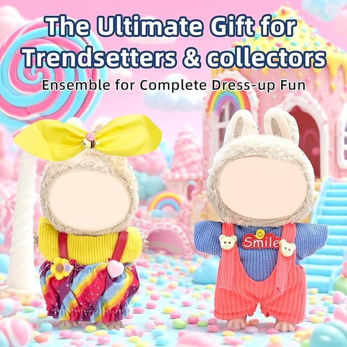4 Pack—17 cm Doll Clothes Clothes for Doll Cute Accessories for Fashion Dolls Clothing Girl Chic Style Set Elegant Dress Accessories(No Dolls and Shoes) (Set 8)