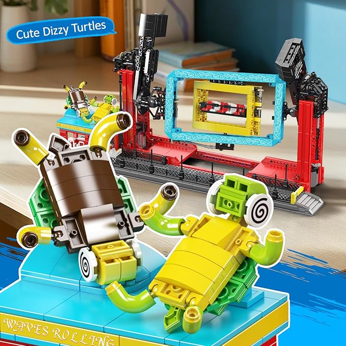 Mould King Rolling Swing Ride Building Blocks Set, 2118+ Pieces Amusement Park Model Kit with Motors, Creative Engineering City Sets, Collectible Building Toys for Teens, Adults