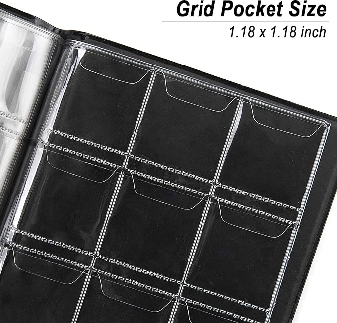 2 Pack of 120 Pockets Coin Album, 4.4 x 6.1 Handy Souvenir Penny Book, Coins Collection Holder for Pennies Collecting Passport, Hobby Coin Collector, Money Specie Display Storage Case (Black)