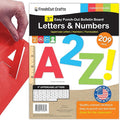 209 Pcs 3" Bright Bulletin Board Letters & Numbers, Capital, Numbers, Punctuation, US Made Card Stock Punch Out Letters for Poster, Bulletin Board, Classroom - Precut