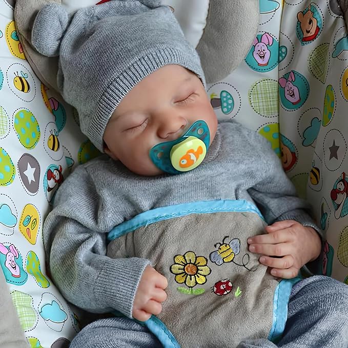 Realistic Reborn Baby Dolls-18 Inch Real Life Baby Dolls Boy Lifelike Baby Doll with Accessories for 3+ Years Old (Blue)