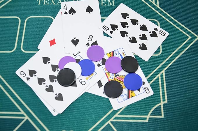 Smartdealspro Set of 100 1 Inch Opaque Plastic Learning Counters Mini Poker Chips Game Tokens with Storage Box (4 Color-Black,White,Blue,Purple)