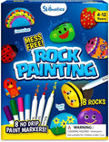 Skillmatics Rock Painting Kit - Mess-Free Art & Craft Activity for Girls & Boys, Craft Kits & Supplies, DIY Creative Activity, Christmas Gifts for Kids Ages 4, 5, 6, 7, 8, 9, 10, 11,12