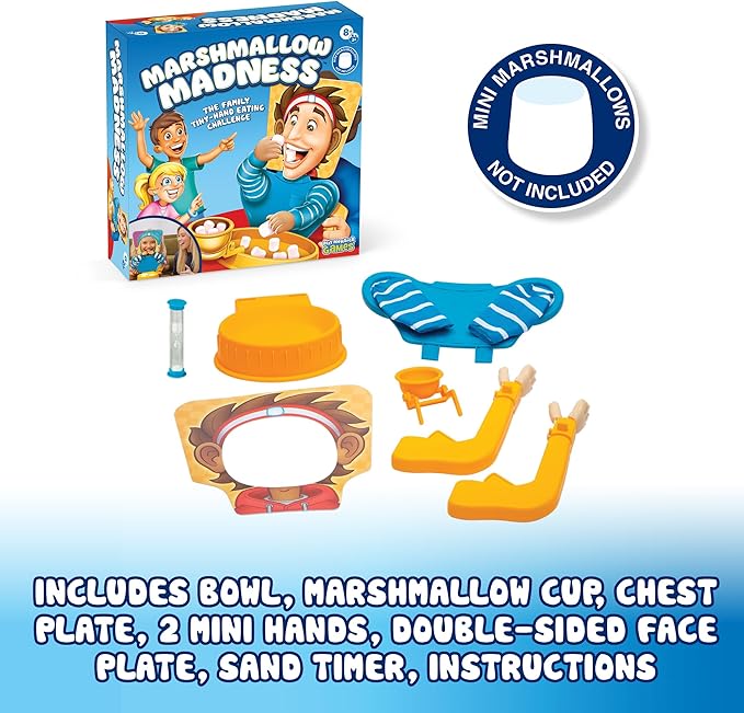 PlayMonster Marshmallow Madness Board Game – Hilarious Family Board Games for Kids & Adults, Fun Fast-Paced Party Game for Family Night, Interactive Kids Board Games, Ages 8+