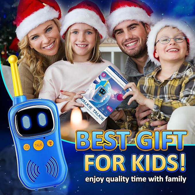 Astronaut Walkie Talkies, 3000 FT Talk Range, Robots Toys for Kids 2Pack, Space Toys Birthday Gifts for 3 4 5 6 7 8 9 10 Year Old, Voice Interactive Gift for Boys & Girls,Top With Handheld Flashlight.