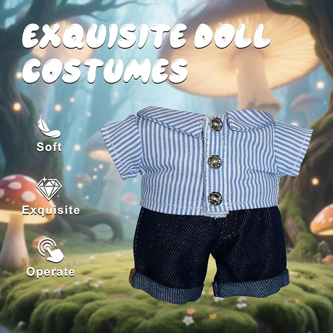 17cm Doll Clothes & Outfit Set for 17cm Dolls Hoodies Jeans Accessories Outfits Luxury Chic Doll Clothing & Style Bundle(NO Doll)