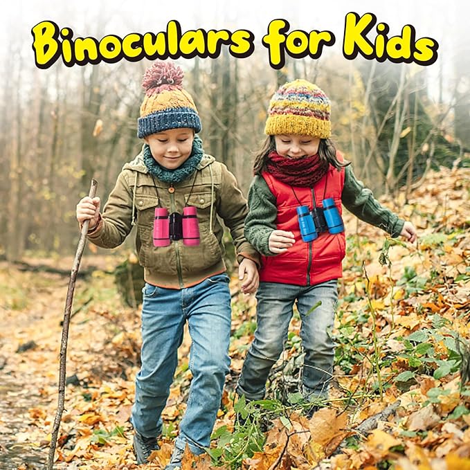 ESSENSON Binoculars for Kids Toys Gifts for Age 3-12 Years Old Boys Girls Kids Telescope Outdoor Toys for Sports and Outside Play Hiking, Bird Watching, Travel, Camping, Birthday Presents (Set of 2)