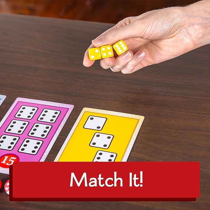 Calliope Games Roll for It Going Big - Fast-Playing Family Dice Game with Big Oversized Cards and Dice, Retirement Party Games, Fun Family Games for Travel, Parties, and Game Night - Red Edition