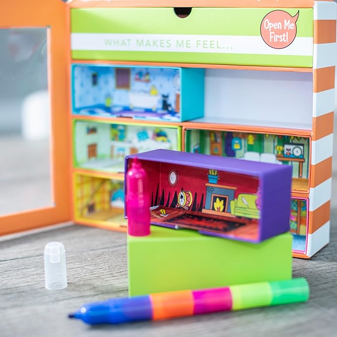 Open The Joy House of Emotions - DIY Emotional Playhouse Kit for Kids Ages 4-12, Social Emotional Learning (SEL) Activities, Creative Crafting for Emotional Intelligence and Mindfulness
