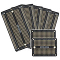 Solderable Breadboard PCB Board Gold-Plated Solder Breadboard for DIY Electronics Projects Apply to Arduino Soldering Projects 3.5"x2.05" (5 Pack + 2 Mini Board, Black)