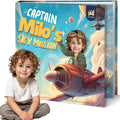 ELFINK Personalized Children Story Books - Captain's Sky Mission - Customized Name & Photo - Baby Gifts - Children Bedtime Story (Soft Cover)