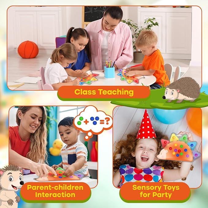 Color Sorting Sensory Toys for Toddlers : Fine Motor Skill Games Learning Toy for Toddlers, Color Matching Preschool Activities Educational Calm Down Montessori Toys for Kids Boy Girl Gifts Ages 3+
