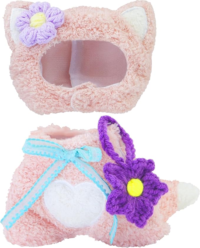 Cute Animal Fashion Set for 17cm Dolls, (Clothing Only, Doll Not Included) Clothing Accessories, Animal Camouflage Clothes, for Replacing Doll Clothes (Fox)