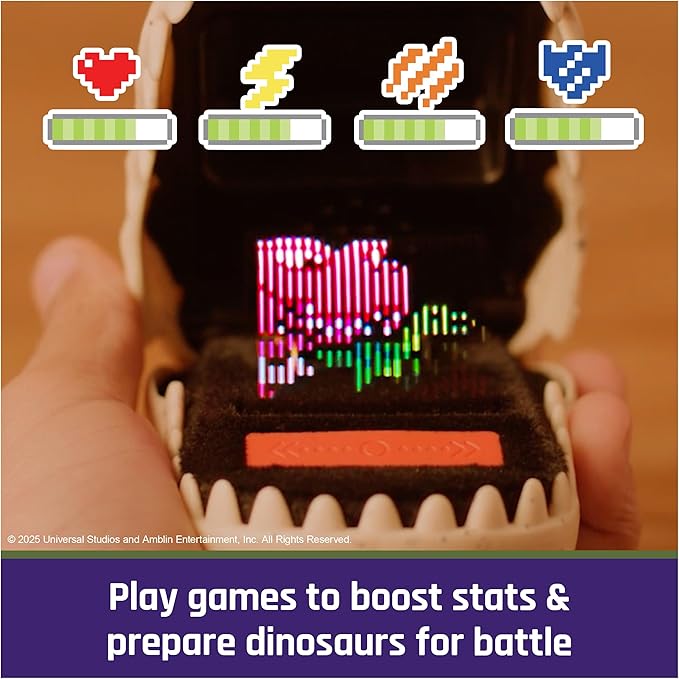 Bitzee, Jurassic World Interactive Dinosaur Toy with 25 Dinosaurs Inside, Reacts to Touch, Pods Connect & Interact, Digital Pet Kids Toys for Ages 5 and up