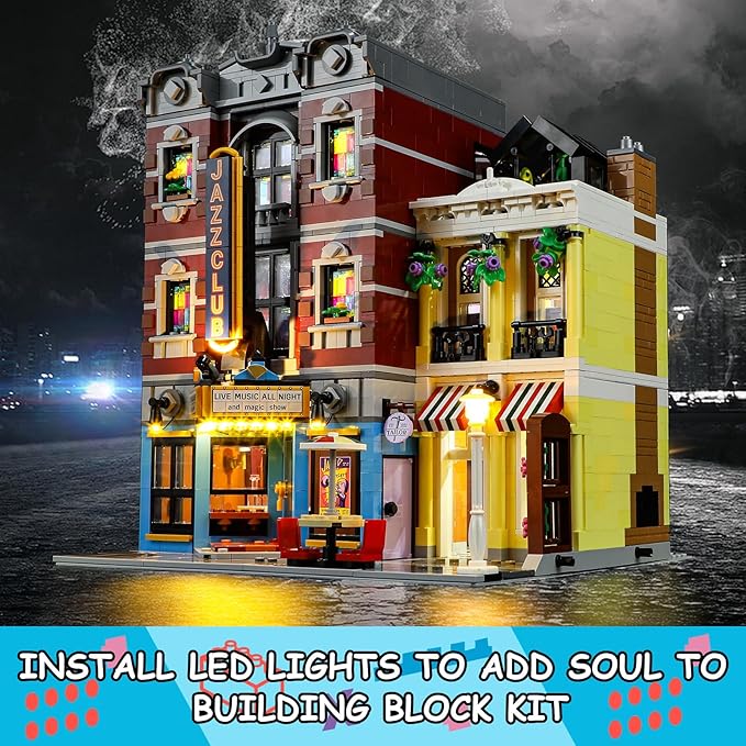 LED Light Kit for Lego 10312 Jazz Club Set, Compatible with Lego 10312 Building Blocks Model(Not Include Blocks Set)