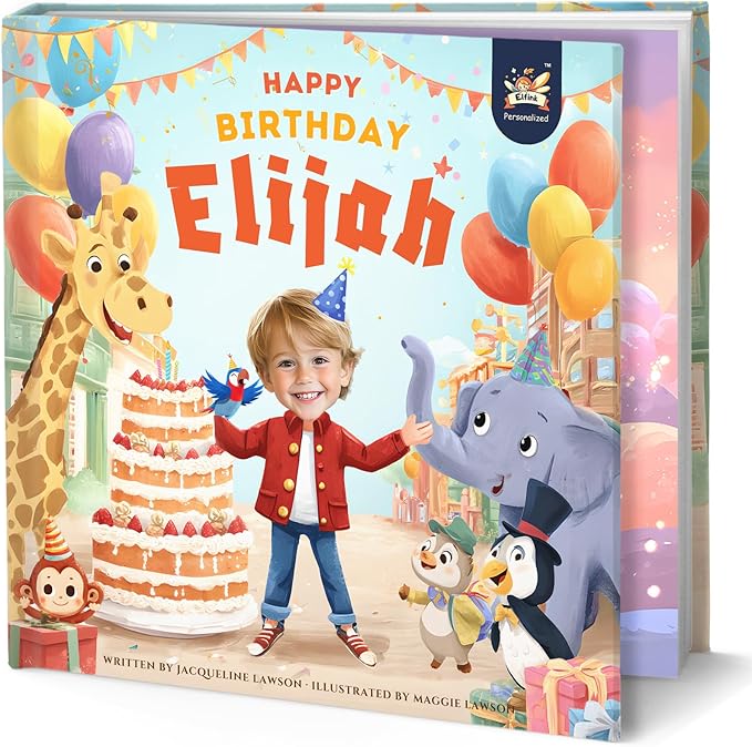 ELFINK Personalized Children Story Books - Birthday Adventure - Customized Name & Photo - Baby Gifts - Children Bedtime Story (Soft Cover)