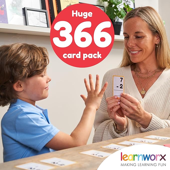 Addition and Subtraction Flash Cards 1st Grade | 366 Math Flash Cards 2nd Grade & 3rd | Subtraction & Addition | Math Facts 0-12 | for Kids Ages 4 5 6 7 | Family Bulk Flashcards