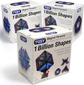 TOSY Magnet Pyramid Stone - 1 Cube Transforms into 1 Billion Shapes, 12 Pieces, 243 Rare Earth Magnets, Holographic Design Magnet Tiles Creative Puzzle STEM/STEAM Toy, 3-Pack