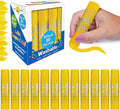 Kwik Stix Solid Tempera Paint Sticks – 12 Pack of Yellow – Same Color Washable, Quick Dry (90 Seconds), ASTM Certified, Non-Toxic, Allergen-Free Kids & Toddler Art Supplies for Home, School & Crafts